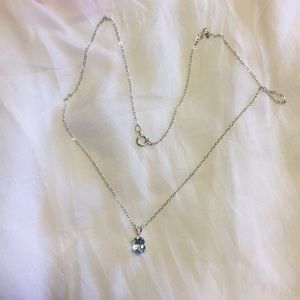 Sterling silver aquamarine pendent with chain
